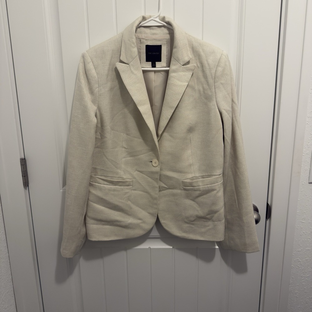 The Limited Cream Single-Button Blazer